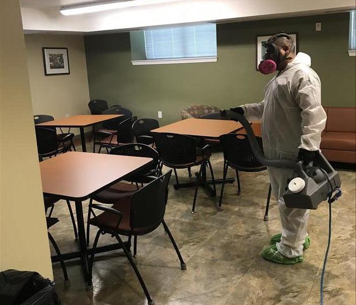 Fogging the dining room of an office