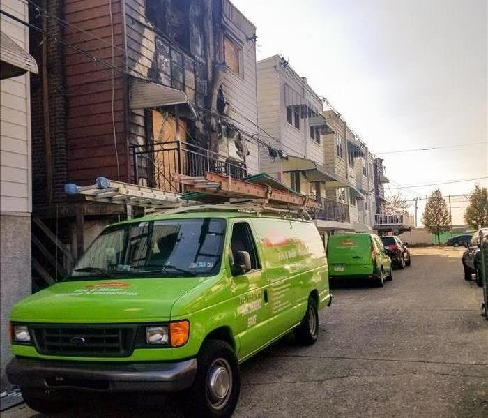 SERVPRO truck in the driveway of a Philadelphia home