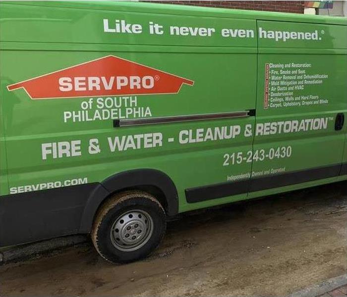 SERVPRO green vehicle